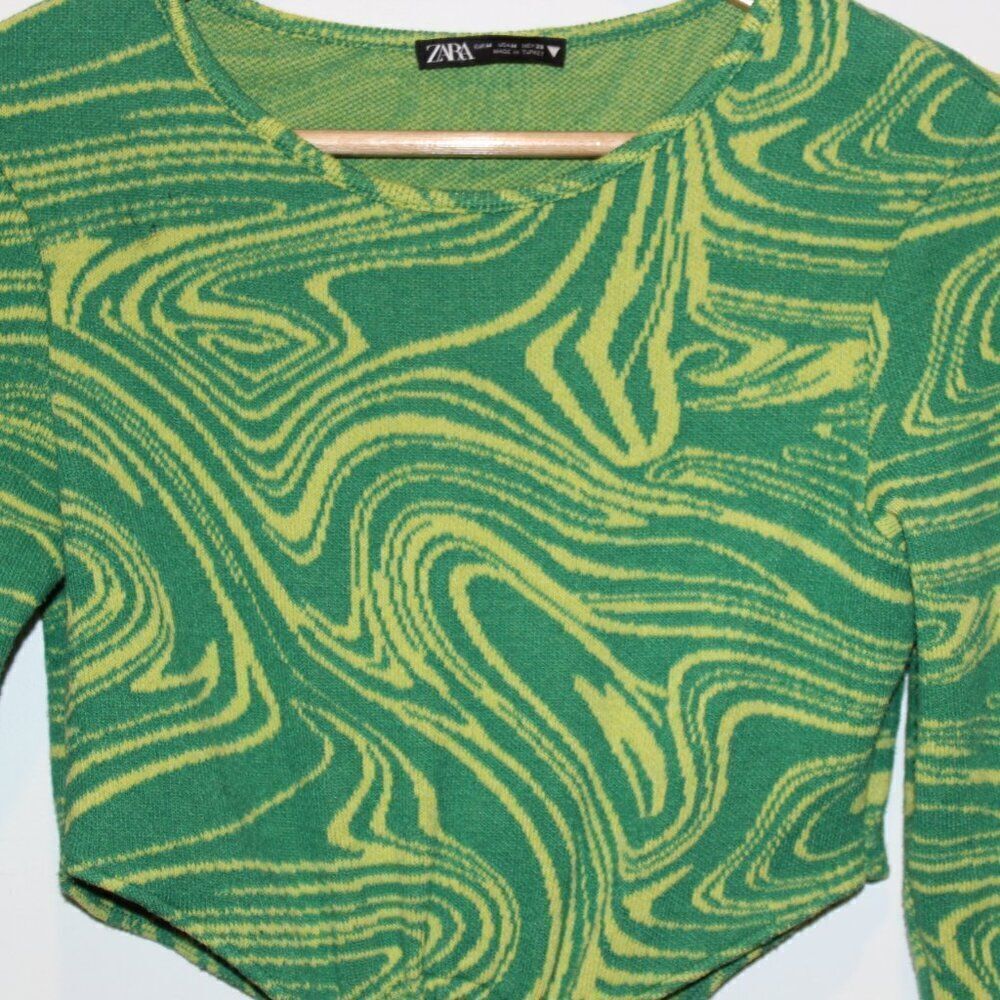 Zara Cut Out Jacquard mini Dress Women's Size Medium - Picture 9 of 10
